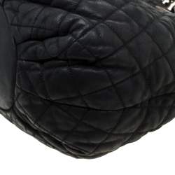 Chanel Olive Green/Black Quilted Leather Hobo