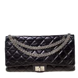 مملوكة مسبقًا Chanel Black Quilted Leather Reissue 2.55 Classic 228 Flap Bag
