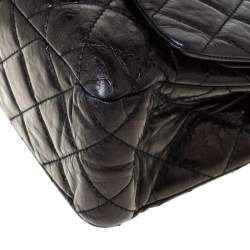 مملوكة مسبقًا Chanel Black Quilted Leather Reissue 2.55 Classic 228 Flap Bag