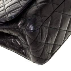 مملوكة مسبقًا Chanel Black Quilted Leather Reissue 2.55 Classic 228 Flap Bag