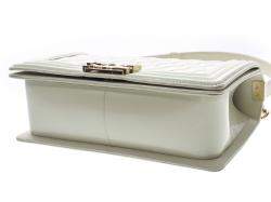 مملوكة مسبقًا Chanel Mint Green Quilted Patent Leather Medium Boy Flap Bag