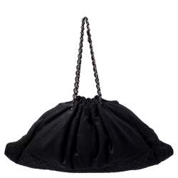 Chanel Black Quilted Jersey Melrose Cabas Bag Chanel