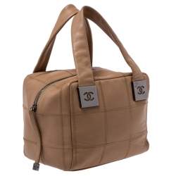 مملوكة مسبقًا حقيبة باولر شانيل جلد كافيار مبطنة مربعة صغيرى