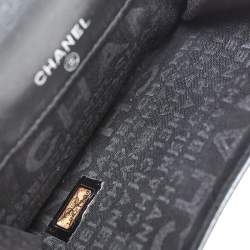 Chanel Black Quilted Leather Compact Wallet