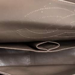 Pre Owned Chanel Brown Quilted Patent Leather Reissue 2.55 Classic 227 Flap Bag