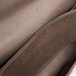 Pre Owned Chanel Brown Quilted Patent Leather Reissue 2.55 Classic 227 Flap Bag