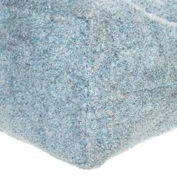 Pre Owned حقيبة يد شانيل بيتش تويد بيضاء/ زرقاء