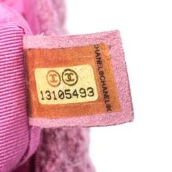 Pre Owned Chanel Pink/Black Quilted Tweed and Leather 2.55 Reissue Flap Bag