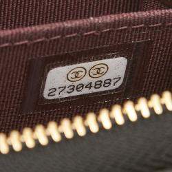 مملوكة مسبقًا محفظة عملات معدنية شانيل سحاب ملتف جلد كافيار مبطن أسود