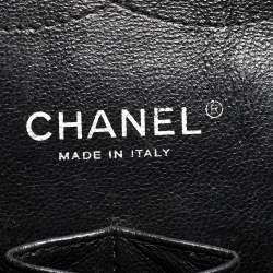 Pre Owned Chanel Black Quilted Patent Leather Jumbo Classic Double Flap Bag