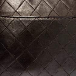 مملوكة مسبقًا Chanel Dark Brown Quilted Leather Tassel Vintage Camera Bag