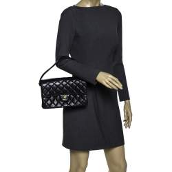 Chanel Vintage Chocolate Bar Double Sided Flap Shoulder Bag Quilted Lambs  at 1stDibs