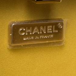 Chanel Yellow Python Small CC Box Clutch
