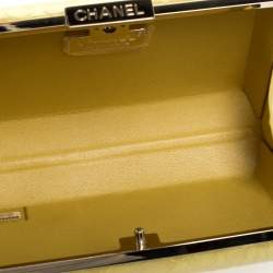 Chanel Yellow Python Small CC Box Clutch
