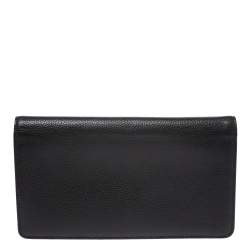 Pre Owned Chanel Dark Grey Caviar Timeless CC L Yen Wallet