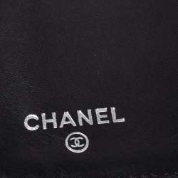 Pre Owned Chanel Dark Grey Caviar Timeless CC L Yen Wallet