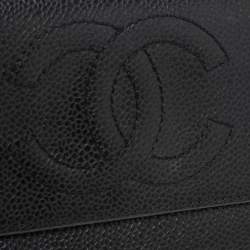 Chanel Black Caviar Leather CC Timeless Wallet