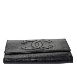 Chanel Black Caviar Leather CC Timeless Wallet