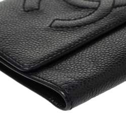 Chanel Black Caviar Leather CC Timeless Wallet