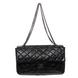 Chanel Black Quilted Leather Reissue 2.55 Classic 227 Flap Bag Chanel