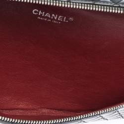 مملوكة مسبقًا حقيبة كلتش شانيل "غالا" بسحاب جلد لامع مبطن أسود