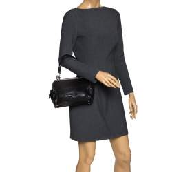 Pre Owned Chanel Black Quilted Leather Frame Bag