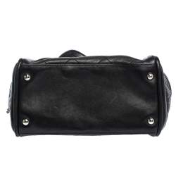 Pre Owned Chanel Black Quilted Leather Frame Bag