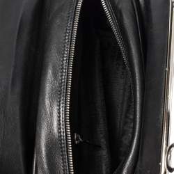 Pre Owned Chanel Black Quilted Leather Frame Bag