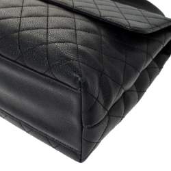 Pre Owned Chanel Black Caviar Leather Vintage Kelly Bag