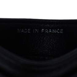 Pre Owned Chanel Black Chevron Leather Card Holder