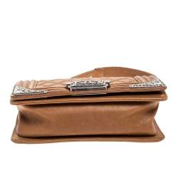 Pre Owned Chanel Brown Quilted Leather Paris Dallas Boy Bag