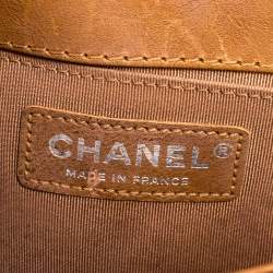 Pre Owned Chanel Brown Quilted Leather Paris Dallas Boy Bag