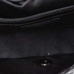 Pre Owned حقيبة شانيل قلاب مزدوج شانيل كلاسيكية سلسلة بيجو متوسطة جلد مبطنة سوداء