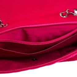 مملوكة مسبقًا حقيبة شانيل "جامبو كلاسيك" قلاب واحد جيرسيه مبطن وردي