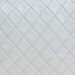Pre Owned Chanel White Quilted Leather Chain Mail Bag
