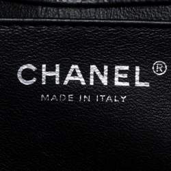 Pre Owned Chanel Anthrx Grey Caviar Quilted Leather Chain Flap Bag