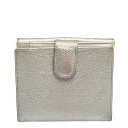 مملوكة مسبقًا Chanel Metallic Caviar Leather CC Flap French Wallet