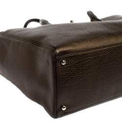 Pre Owned Chanel Metallic Brown Leather XL Cerf Executive Shopper Tote