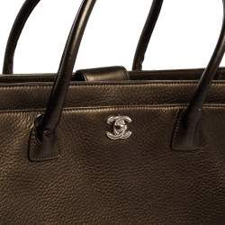 Pre Owned Chanel Metallic Brown Leather XL Cerf Executive Shopper Tote
