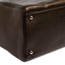 Pre Owned Chanel Metallic Brown Leather XL Cerf Executive Shopper Tote