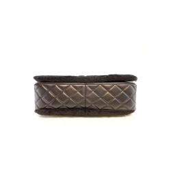 Pre Owned Chanel Multicolor Wool Comic Jumbo Flap Bag 