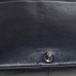 Pre Owned Chanel Black Quilted Leather Large Boy Flap Bag