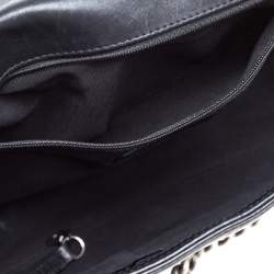 Pre Owned Chanel Black Quilted Leather Large Boy Flap Bag