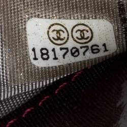 مملوكة مسبقًا محفظة شانيل  جلد لامع حمراء بسلسلة