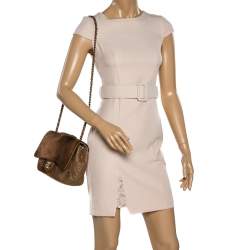 مملوكة مسبقًا حقيبة شانيل قلاب واحد شعر عجل و جلد مبطن بني