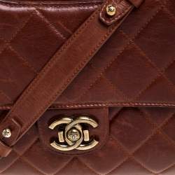 مملوكة مسبقًا Chanel Brown Aged Leather Large Perfect Edge Flap Bag