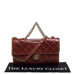 مملوكة مسبقًا Chanel Brown Aged Leather Large Perfect Edge Flap Bag