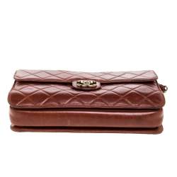 مملوكة مسبقًا Chanel Brown Aged Leather Large Perfect Edge Flap Bag