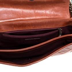 مملوكة مسبقًا Chanel Brown Aged Leather Large Perfect Edge Flap Bag