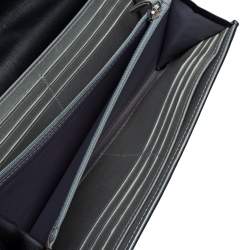 Chanel Black Camellia Embossed Leather Flap Wallet